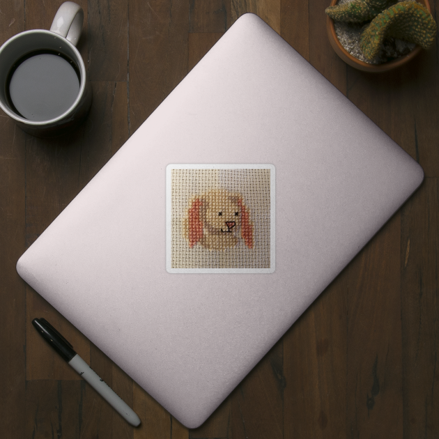 Bunny cross stitch by princess-pirate